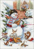 Набор для вышивания DIMENSIONS арт.DMS.08801 Снеговик и друзья