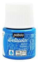 "PEBEO" Краска для светлых тканей с микро-глиттером Setacolor 45 мл арт. 329201 аквамарин