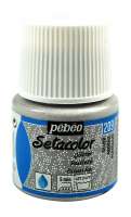 "PEBEO" Краска для светлых тканей с микро-глиттером Setacolor 45 мл арт. 329209 под серебро
