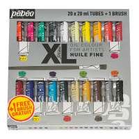 Краски масляные "PEBEO" набор XL с кистью 20 цв. 20 мл арт. 920221