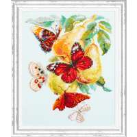 Набор для вышивания крестом Чудесная Игла арт. igla.130-051 "Бабочки на груше"