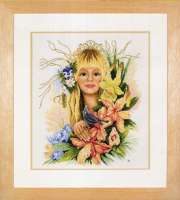 Набор для вышивания  LANARTE арт. lanarte.PN-0008223 "Spring flower girl"