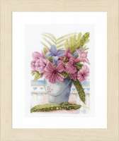 Набор для вышивания LANARTE арт. lanarte.PN-0154327 "Flowers in bucket"