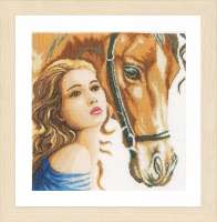 Набор для вышивания LANARTE  арт. lanarte.PN-0158324 "Woman and horse"