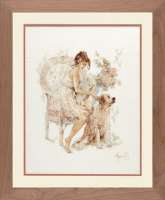 Набор для вышивания LANARTE арт. lanarte.PN-0007951 "Girl in chair with dog"