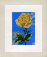 Набор для вышивания LANARTE  арт. lanarte.PN-0008115 "Yellow rose on blue"