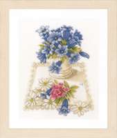 Набор для вышивания LANARTE арт. lanarte.PN-0169670 "Blue flowers"
