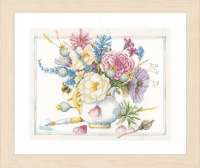 Набор для вышивания LANARTE арт. lanarte.PN-0165375 "Flowers in white pot"