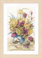 Набор для вышивания LANARTE арт. lanarte.PN-0169671 "Flowers & lapwing"