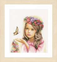 Набор для вышивания "LANARTE" арт. lanarte.PN-0164072 "Ангел с бабочками"