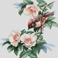 Набор для вышивания крестом LUCA-S арт.lucas.B299 Птичка в цветах