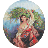 Набор для вышивания крестом LUCA-S арт.lucas.B466 Итальянка с цветами