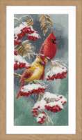 Набор для вышивания VERVACO арт. vervaco.PN-0165887 "Алые и снежные кардиналы"