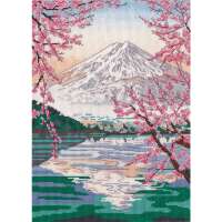 Набор для вышивания нитками Овен арт. oven.1311 "Фудзияма и озеро Кавагути"