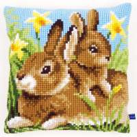 Набор для вышивания подушки VERVACO  арт. vervaco.PN-0148231 "Крольчиха с кроликом"