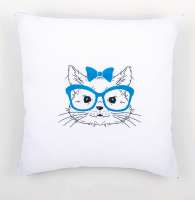 Набор для вышивания подушки VERVACO арт. vervaco.PN-0155965 "Кошка в синих очках"