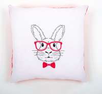Набор для вышивания подушки VERVACO арт. vervaco.PN-0155964 "Кролик в розовых очках"