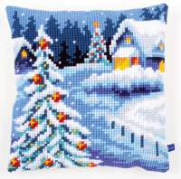 Набор для вышивания подушки VERVACO арт. vervaco.PN-0154633 "Зимний пейзаж"