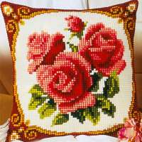 Набор для вышивания подушки VERVACO арт. vervaco.PN-0008576 "Розы"