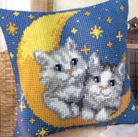 Набор для вышивания "VERVACO" подушка арт. vervaco.PN-0008678 "Котята на луне"