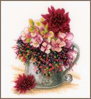 Набор для вышивания LANARTE арт. lanarte.PN-0185110 "Pink blush bouquet"