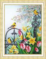Набор для вышивания бисером ПАУТИНКА арт. pautinka.Б-1296 Цветы весны