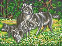 Рисунок на ткани КОНЁК арт. konek.7819 Волчья семья