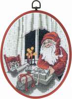 Набор для вышивания PERMIN арт. permin.92-0621 "Санта и кот"