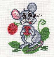 Набор для вышивания ПАННА Д-0106 Мышка с земляникой