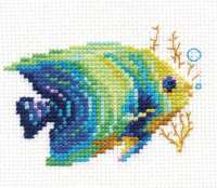 Набор для вышивания арт.Алиса - 0-150 Тропические рыбки. Изумрудная