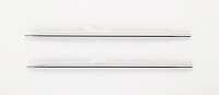 10425 Knit Pro Спицы съемные 'Nova Metal' 4,5мм для длины тросика 20см, никелированная латунь, серебристый, 2шт