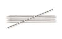 10107 Knit Pro Спицы чулочные 'Nova Metal' 3,5мм/20см, никелированная латунь, серебристый, 5шт