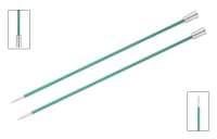 47306 Knit Pro Спицы прямые Zing 8мм/35см, алюминий, изумрудный, 2шт