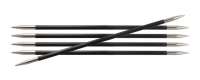 41126 Knit Pro Спицы чулочные Karbonz 2,5мм/20см, карбон, черный, 5шт