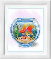 Канва/ткань с рисунком "М.П. Студия" арт. mpstudia.СК-104 "Взгляд золотой рыбки"
