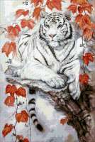 Набор Паутинка для изготовления картины со стразами арт.М372 Восточный тигр 40х60 см