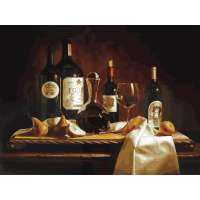 Картины по номерам Белоснежка арт.БЛ.317-AS Вино и груши 30х40 см