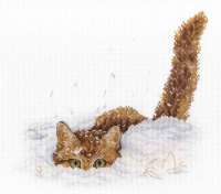 Набор для вышивания М.П. Студия арт.НВ-557 Кот в снегу
