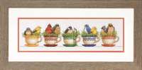 Набор для вышивания DIMENSIONS арт.70-35394 Птицы в чайных чашках