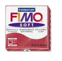 FIMO Soft полимерная глина, запекаемая в печке, уп. 56г цв.вишневый арт.8020-26