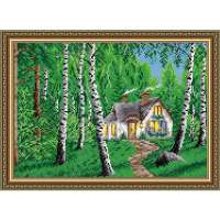 Картина стразами Арт Соло арт. AT3015 "Домик в лесу"