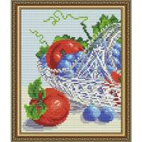 Картина стразами Арт Соло арт. AT5549 "В хрустале. Яблоки и виноград. Диптих 1"