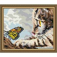 Картина стразами Арт Соло арт. AT5603 "Котенок и бабочка"
