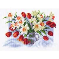 Акция Рисунок на канве Матренин Посад арт. mposad.1226 "Весенние цветы"
