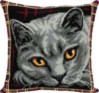 Набор для вышивания "ПАННА" арт. panna.PD-7122 "Подушка. Британская кошка"