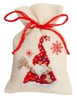 Набор для вышивания мешочка VERVACO арт vervaco.PN-0144319 "Санта с шарфом"