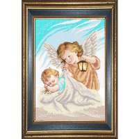 RK LARKES Рисунок на ткани К3035 Ангел и малыш голубой