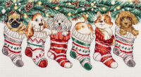 Набор для вышивания "PANNA" арт. panna.PR-7260 "Новогодние щенки"