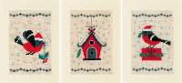 Набор для вышивания VERVACO  арт vervaco.PN-0165028 "Рождественская птица и дом"