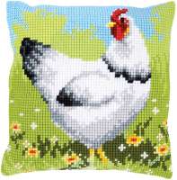 Набор для вышивания подушки VERVACO арт vervaco.PN-0157393 "Белая курица"